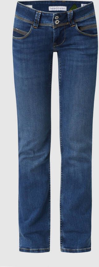 Pepe Jeans Straight fit low waist jeans met stretch model 'Venus'