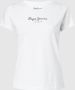 Pepe Jeans Witte Print Korte Mouw T-shirt White Dames - Thumbnail 2