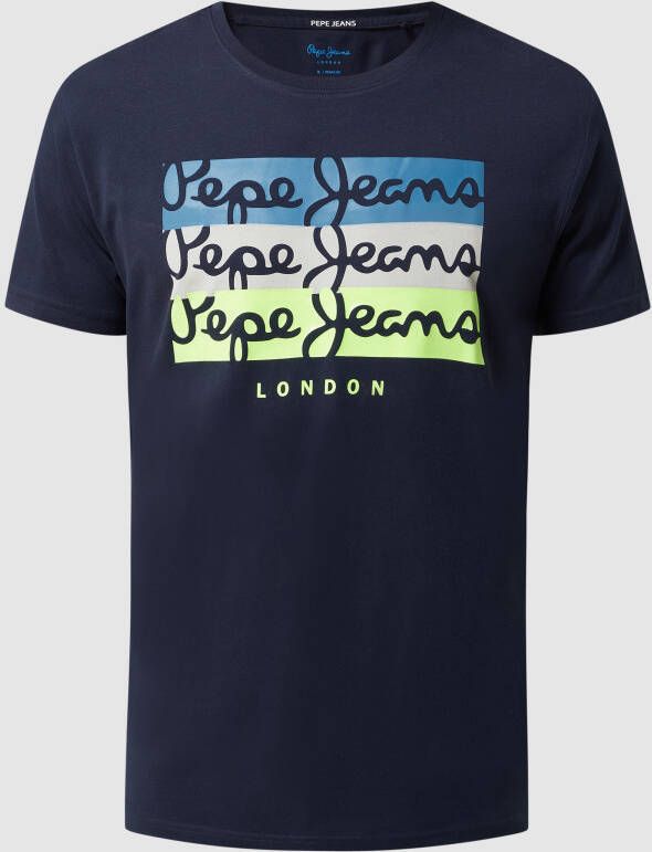 Pepe Jeans T-shirt met logoprint model 'Abaden'