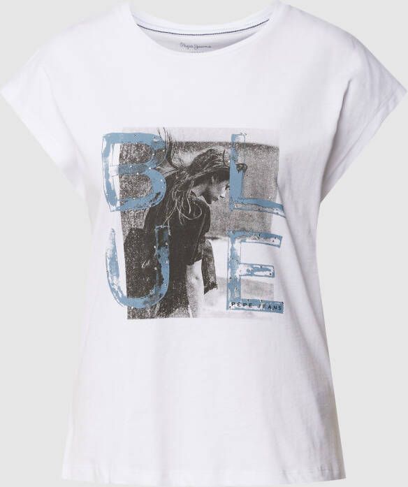 Pepe Jeans T-shirt met motiefprint model 'MAGUERITE'