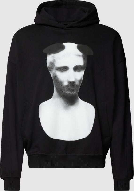 PEQUS Hoodie met motiefprint model 'Artist Graphic'