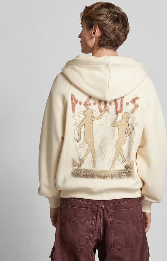 PEQUS Sweatjack met labelprint model 'Ancient Love Story'