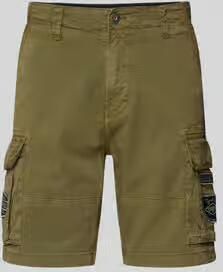 Petrol regular fit bermuda s met cargozakken