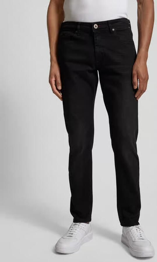 Petrol Industries regular tapered fit jeans RUSSEL met riem black stone - Foto 7