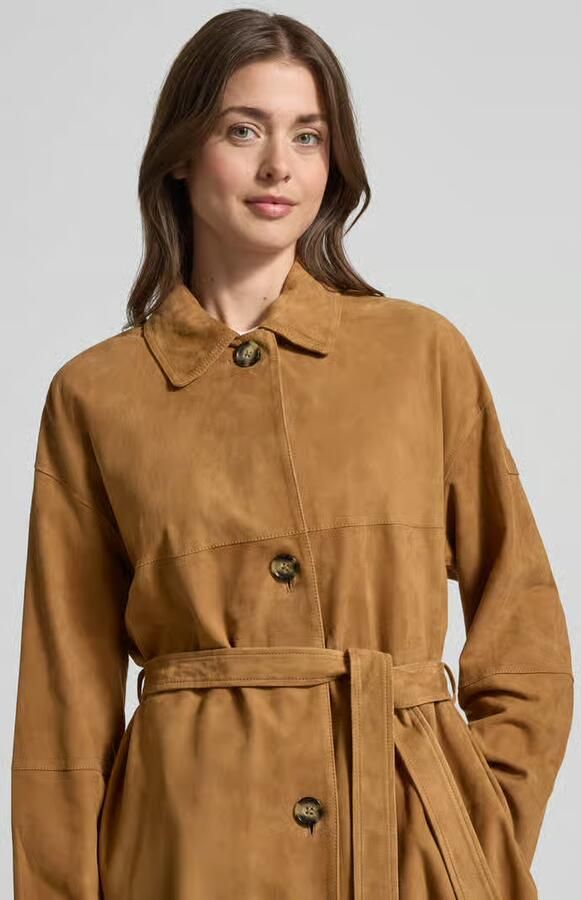 Peuterey Jas in suède-look model 'Machuca'