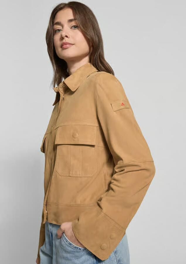 Peuterey Leren jas met klepzakken model 'Era'