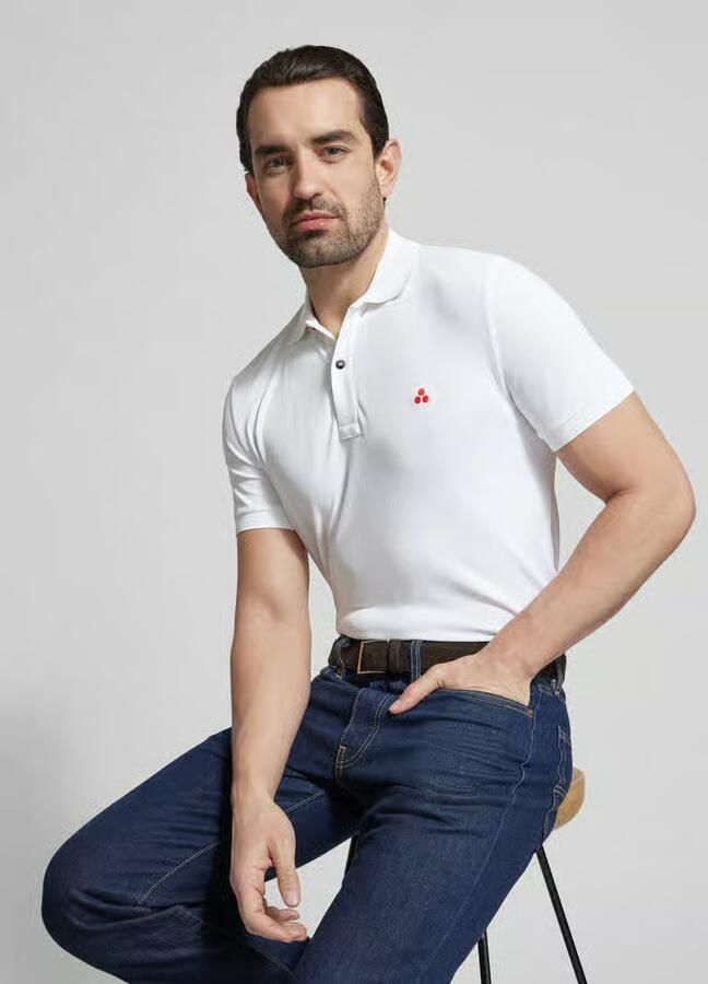 Peuterey regular fit poloshirt met stitching model 'PLANTAGO'