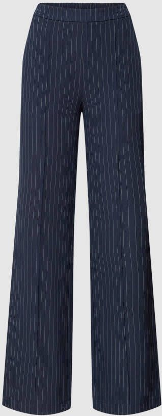 Pieces Flared cut bandplooibroek met streepmotief model 'BOSSY'