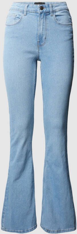 Pieces Flared fit jeans met stretch model 'Peggy'