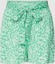 Pieces Korte broek van pure viscose met strikceintuur - Thumbnail 1