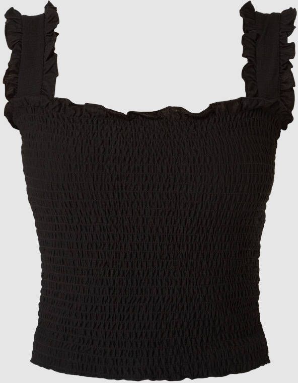 Pieces Slim fit top met bandjes en smok model 'TAYLIN'