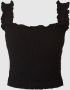Pieces Slim fit top met bandjes en smok model 'TAYLIN' - Thumbnail 1