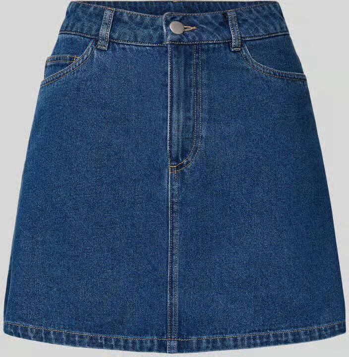 Pieces A-lijn jeansrok van katoenmix met viscose model 'ABBI' - Foto 2