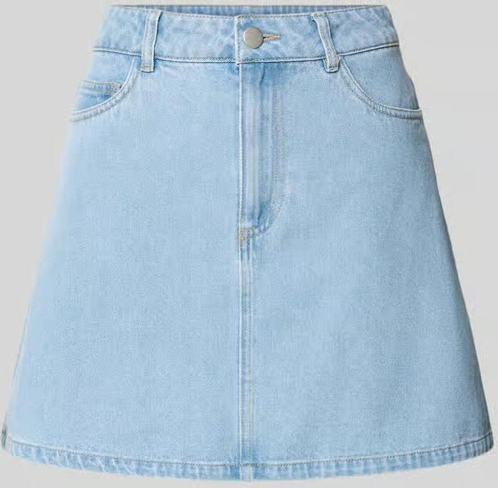 Pieces A-lijn jeansrok van katoenmix met viscose model 'ABBI' - Foto 2
