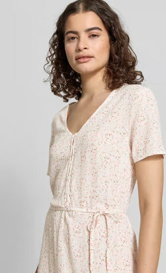 Pieces A-lijn midi-jurk van pure viscose model 'BARRI'