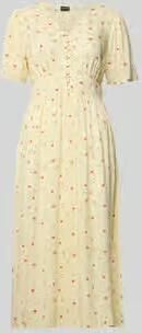 Pieces A-lijn midi-jurk van pure viscose model 'TALA'