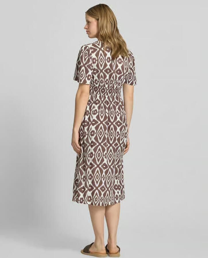 Pieces A-lijn midi-jurk van pure viscose model 'TALA'