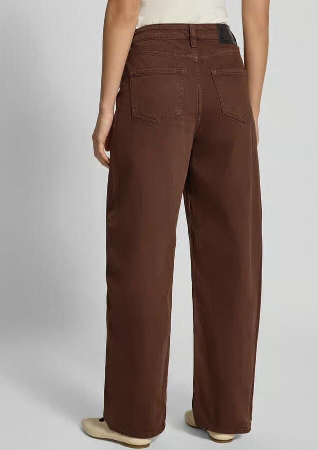 PIECES PCGRACE MW BARREL ANK JEAN barrel jeans bruin - Foto 4