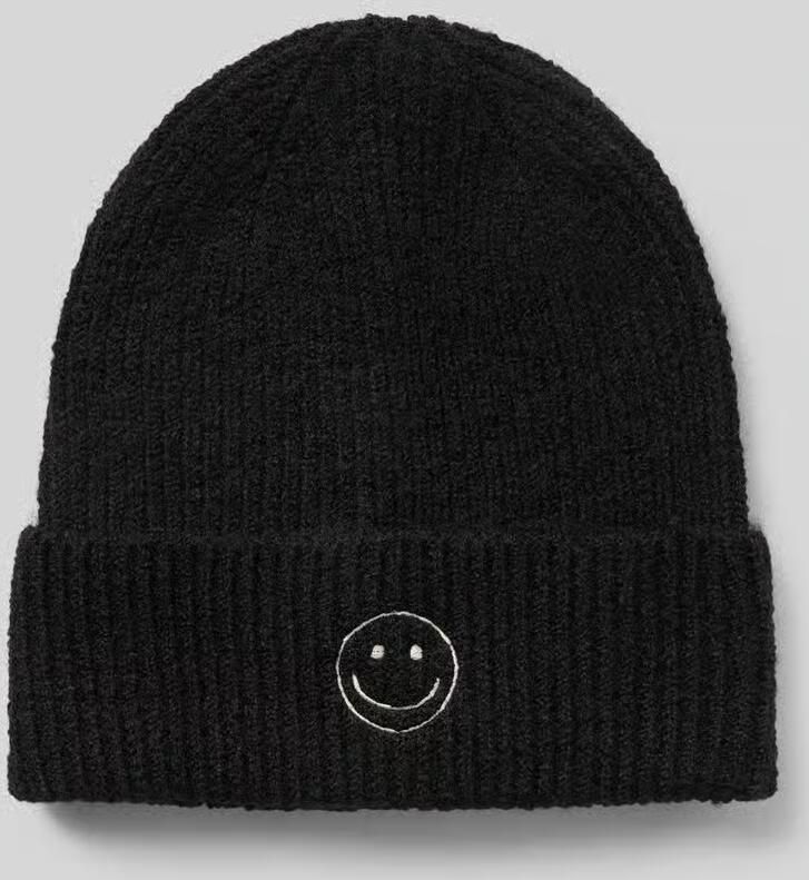 Pieces Beanie met borduursel model 'MALIKA'