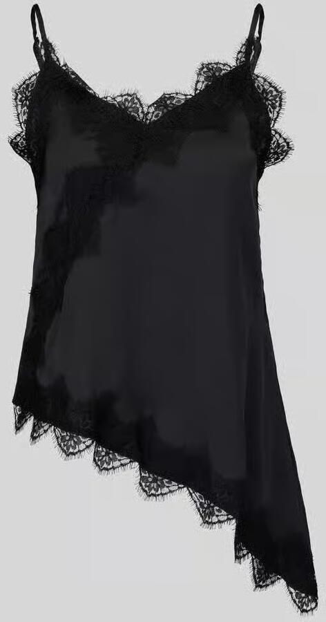 Pieces Blousetop met asymmetrische zoom