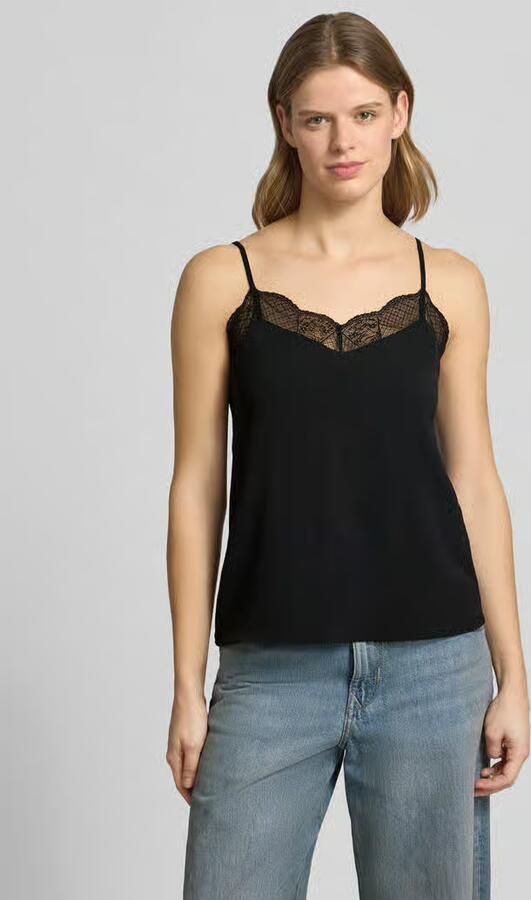 Pieces blousetop met kanten afwerking in relaxed fit model 'TIFFANY' - Foto 9