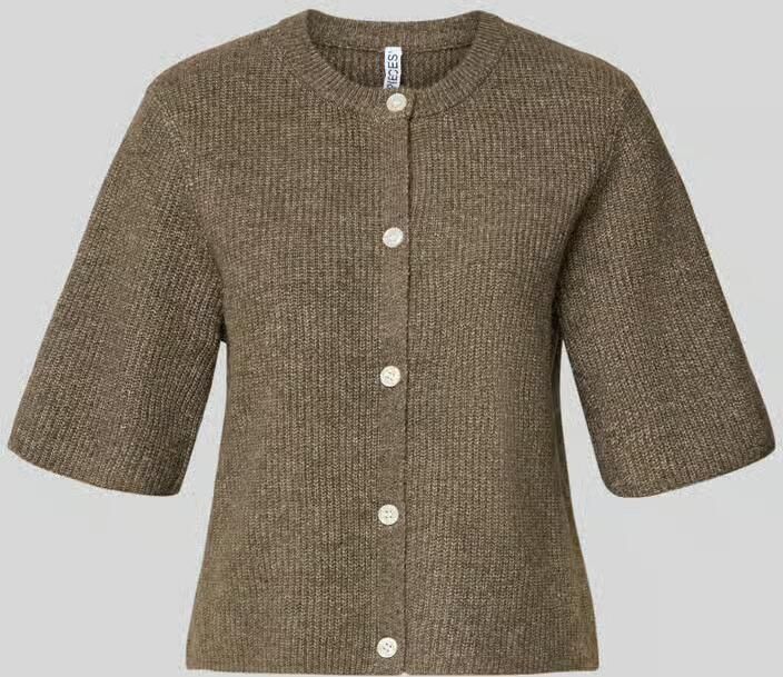 Pieces Boxy fit gebreid jack van ribtricot model 'SILLY' - Foto 3