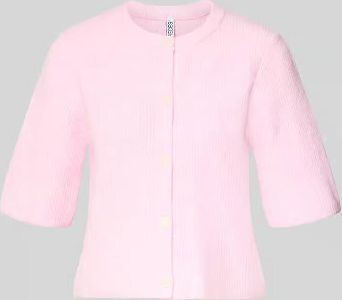 Pieces Boxy fit gebreid jack van ribtricot model 'SILLY' - Foto 4