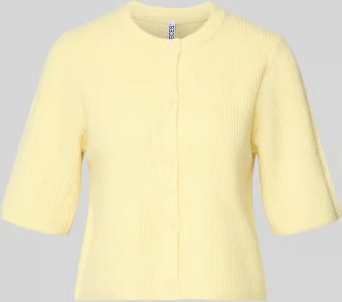 Pieces Boxy fit gebreid jack van ribtricot model 'SILLY' - Foto 5