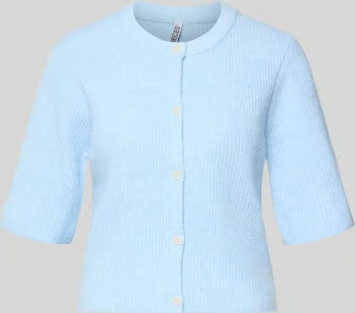 Pieces Boxy fit gebreid jack van ribtricot model 'SILLY' - Foto 5