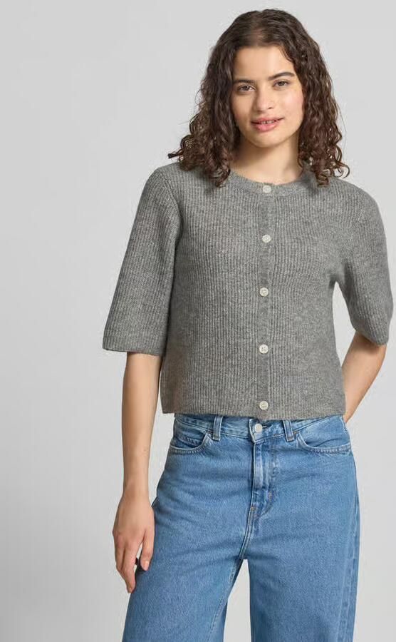 Pieces Boxy fit gebreid jack van ribtricot model 'SILLY' - Foto 5