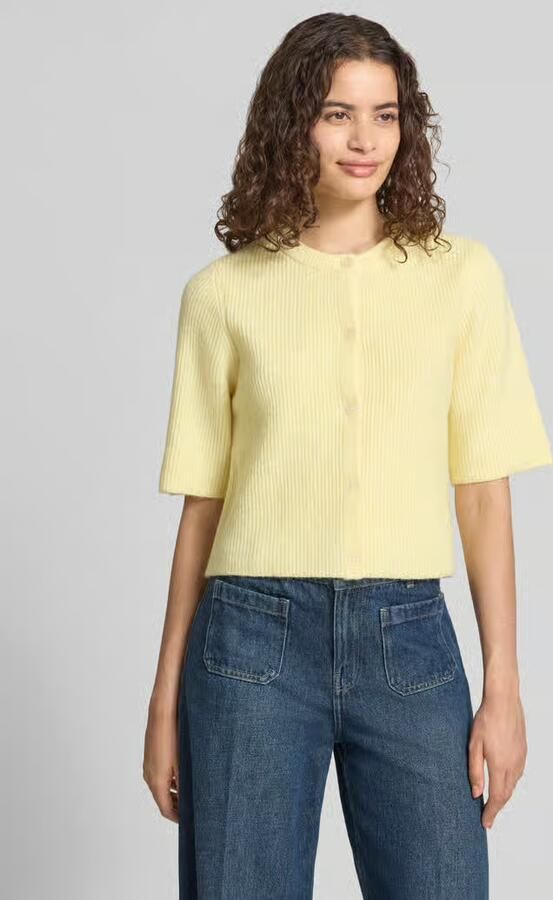 Pieces Boxy fit gebreid jack van ribtricot model 'SILLY' - Foto 5