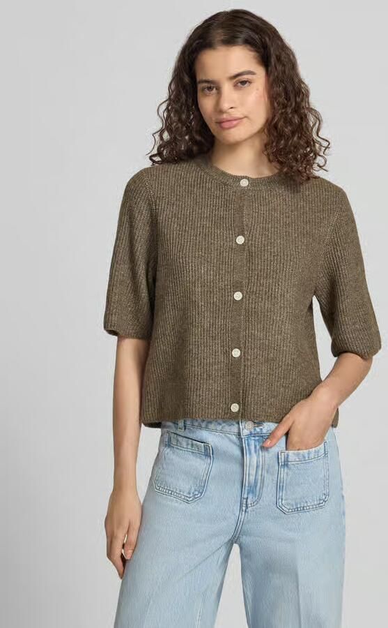 Pieces Boxy fit gebreid jack van ribtricot model 'SILLY' - Foto 5