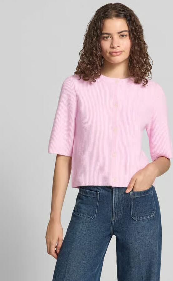 Pieces Boxy fit gebreid jack van ribtricot model 'SILLY' - Foto 4