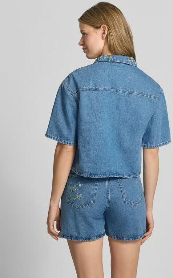 Pieces Boxy fit jeansblouse van puur katoen model 'SKY'