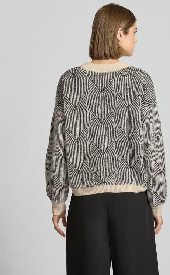 Pieces Loose fit gebreide pullover met abstract breipatroon model 'JENNA'