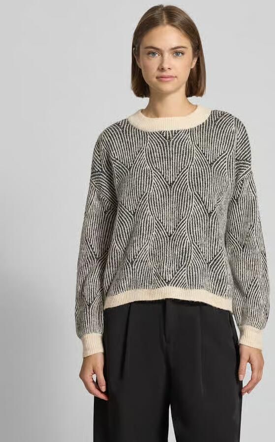 Pieces Loose fit gebreide pullover met abstract breipatroon model 'JENNA' - Foto 2