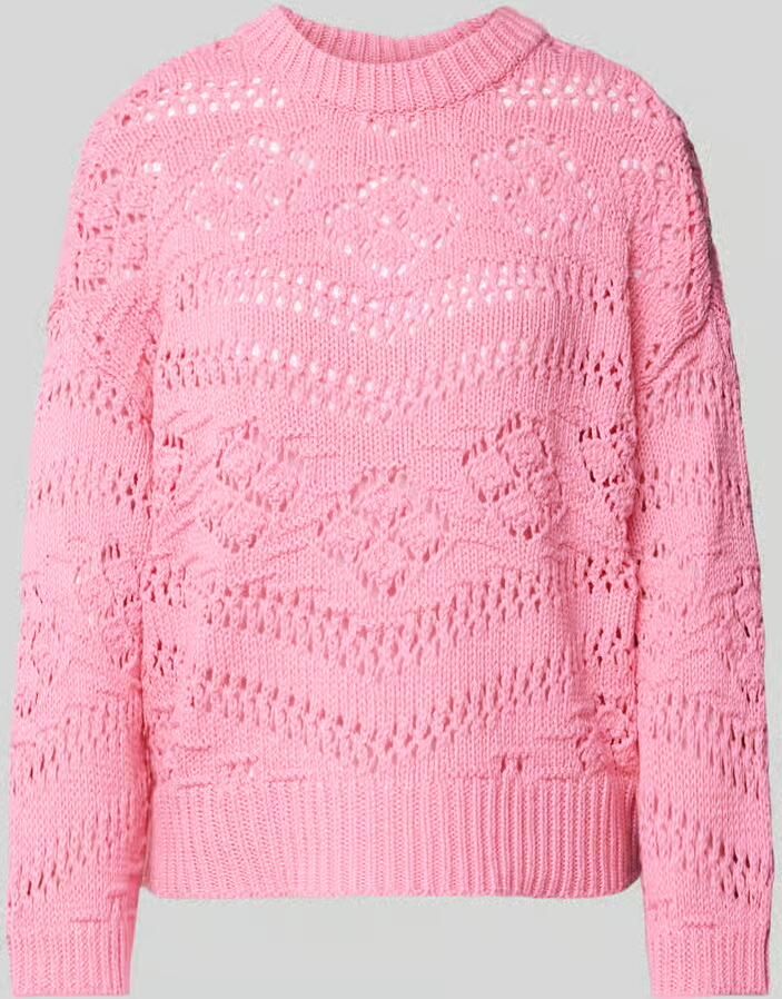 Pieces Flatteuze gebreide pullover met ajourpatroon model 'PCNIANA' - Foto 2