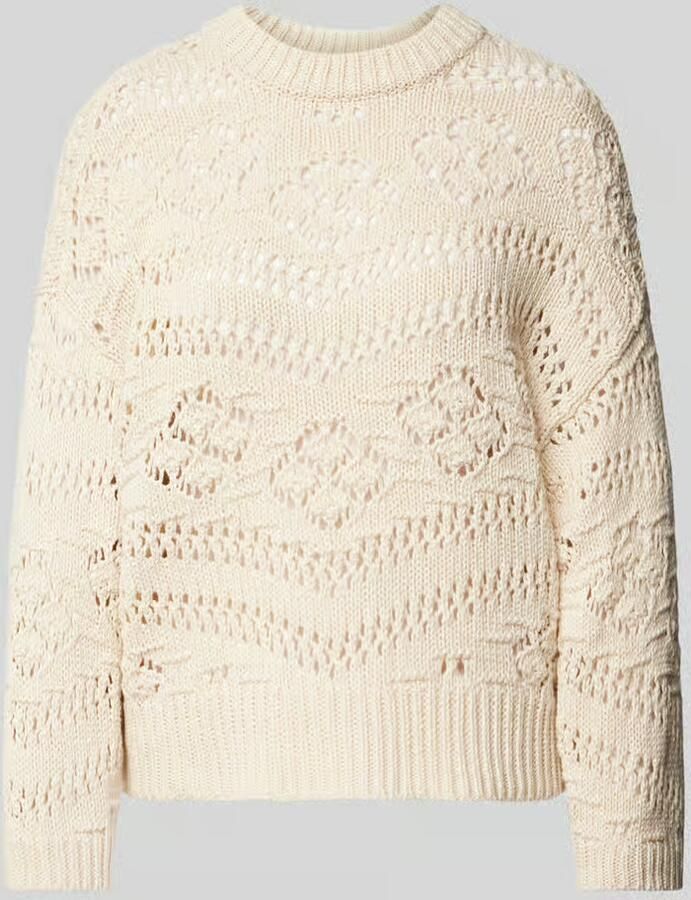 Pieces Flatteuze gebreide pullover met ajourpatroon model 'PCNIANA' - Foto 2