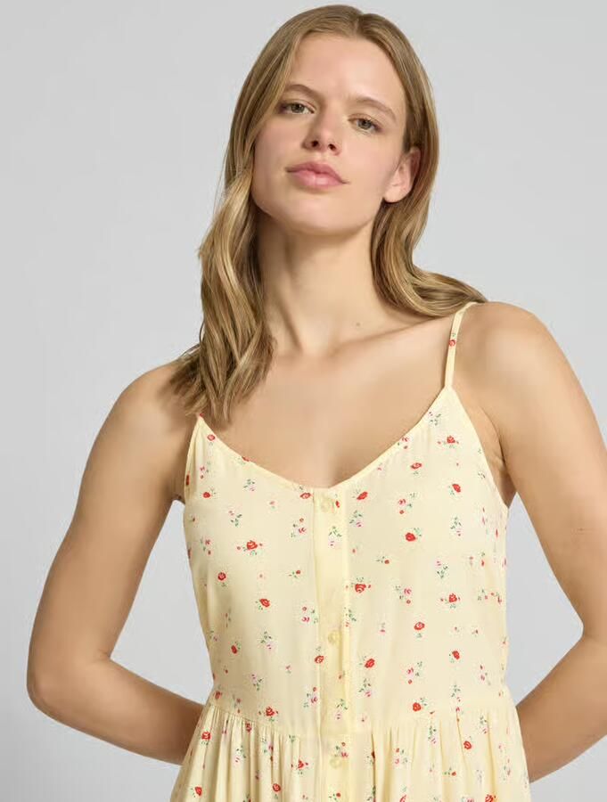 Pieces Licht uitlopend mini-jurk van pure viscose model 'TALA'