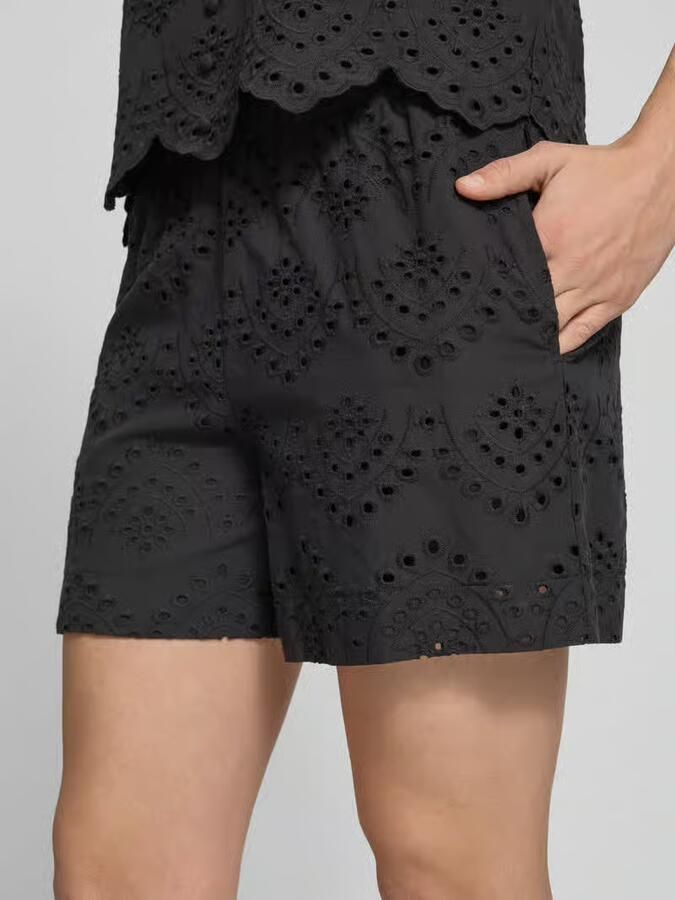 Pieces Regular fit korte broek van puur katoen model 'VILDE