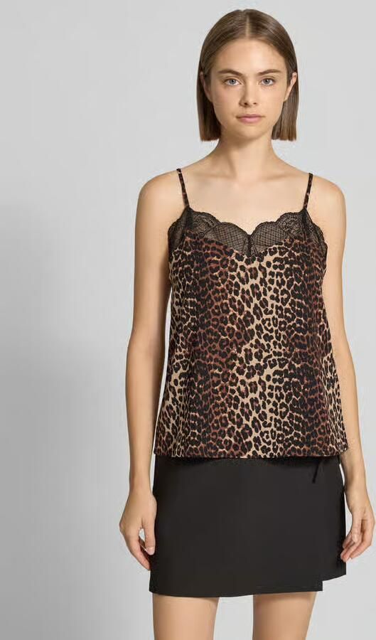 Pieces blousetop met kanten afwerking in relaxed fit model 'TIFFANY' - Foto 3