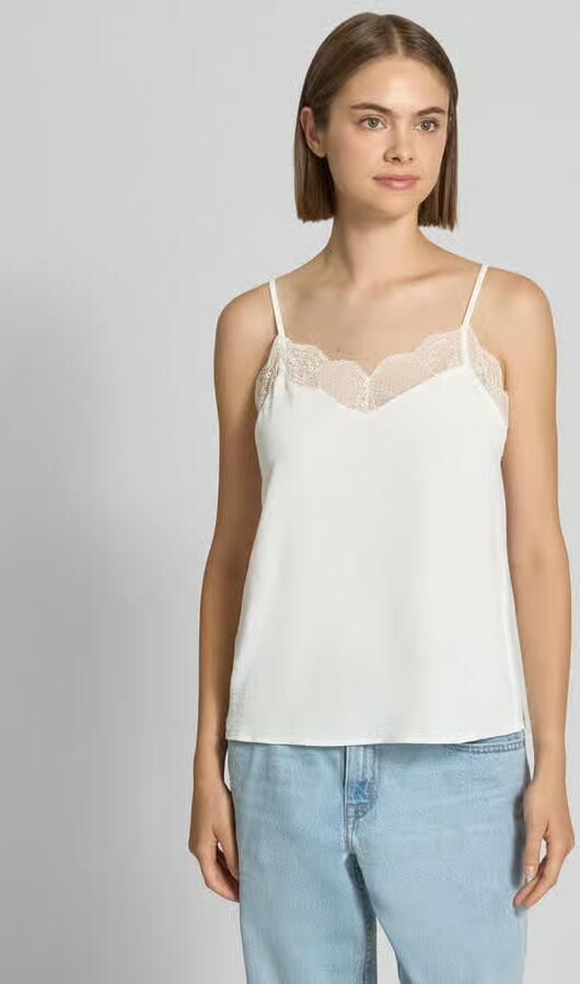 Pieces blousetop met kanten afwerking in relaxed fit model 'TIFFANY' - Foto 7