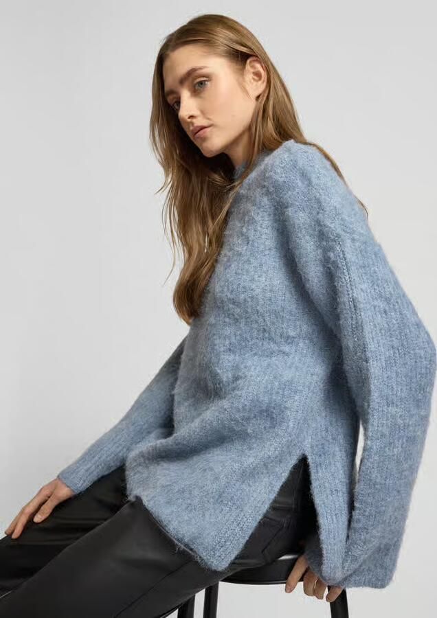 Pieces Loose fit gebreide pullover met scheerwol model 'MALA'