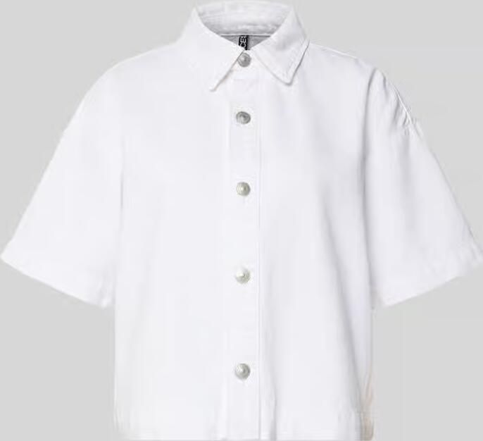 Pieces loose fit jeansblouse van puur katoen model 'SKY' - Foto 2