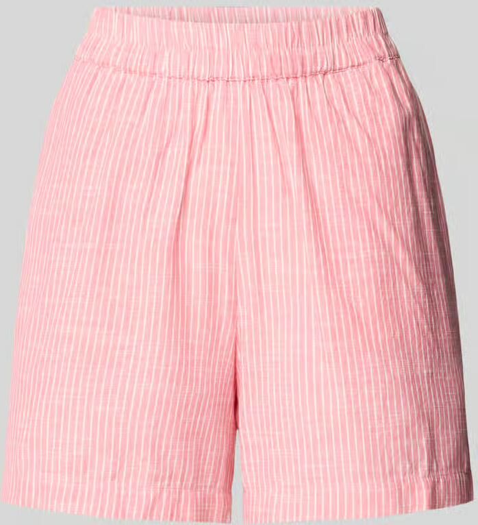 Pieces Loose fit korte broek van een mix van katoen en linnen model 'APIA' - Foto 2