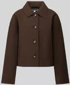 Pieces Loose fit lange jas met platte kraag model 'AYA'