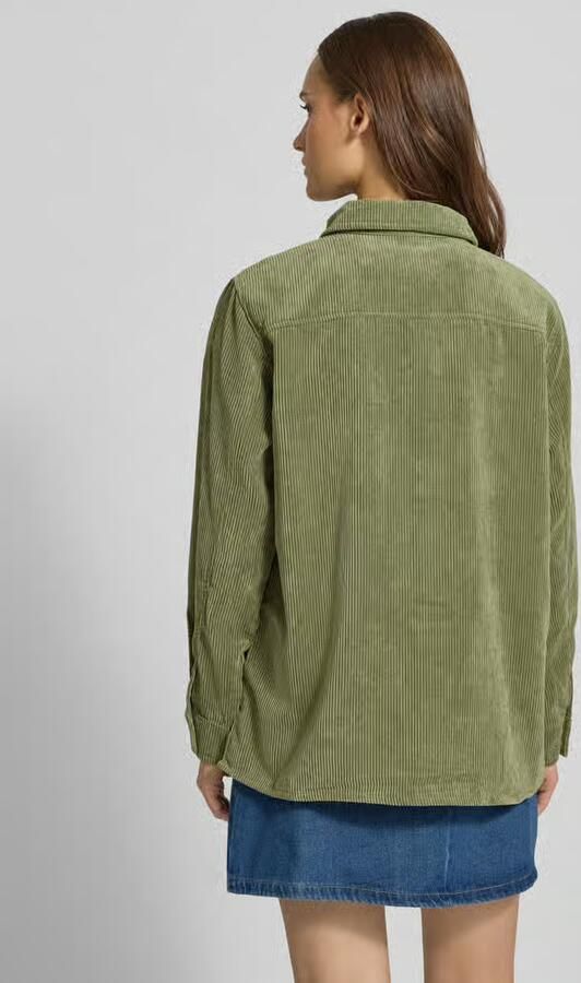 Pieces relaxed fit blouse met lange mouwen in corduroy look model 'EFFI'