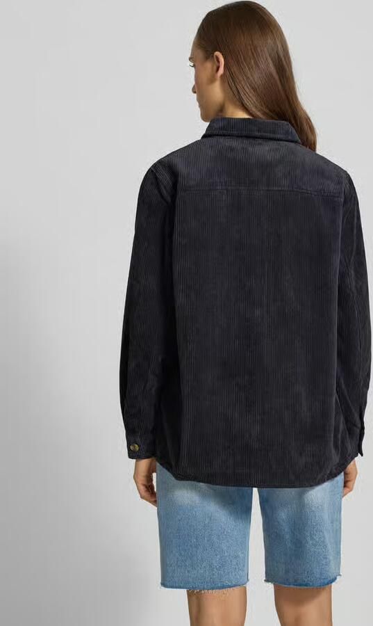 Pieces relaxed fit blouse met lange mouwen in corduroy look model 'EFFI'