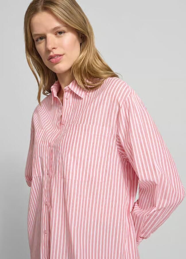 Pieces loose fit overhemdblouse met katoen model 'MELIA'