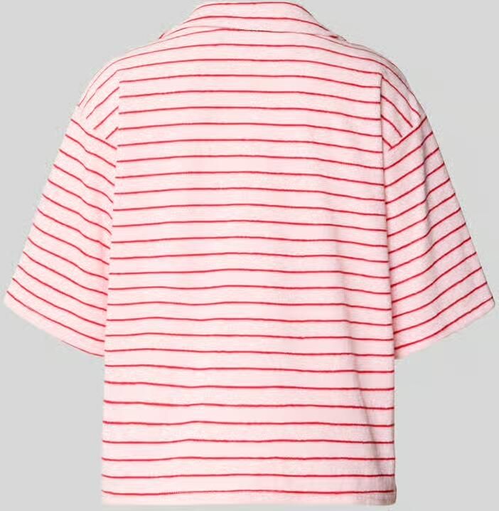 Pieces loose fit overhemdblouse van katoenmix model 'KAY'